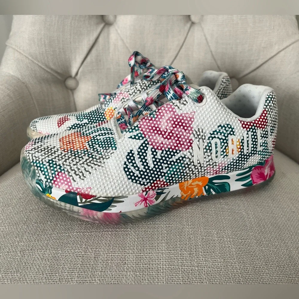 (🌺 SOLD) NoBull Women's Floral Court Trainer - Picture 3 of 15